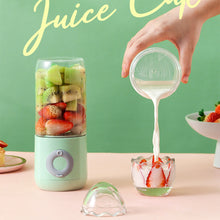Load image into Gallery viewer, 500ml Portable Mini Juicer Blender USB Rechargeable 4-Blade Cutter Juicer Blenders Food Processor Milk Shake Smoothie Maker Mixer
