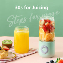 Load image into Gallery viewer, 500ml Portable Mini Juicer Blender USB Rechargeable 4-Blade Cutter Juicer Blenders Food Processor Milk Shake Smoothie Maker Mixer
