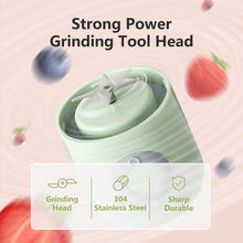 Load image into Gallery viewer, 500ml Portable Mini Juicer Blender USB Rechargeable 4-Blade Cutter Juicer Blenders Food Processor Milk Shake Smoothie Maker Mixer
