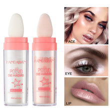 Load image into Gallery viewer, Highlighter Powder Patting High Gloss Natural Glitter Powder Contouring Shimmer Sparkle Powder Contour Face Body Highlight Makeup
