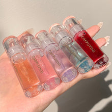 Load image into Gallery viewer, Transparent Crystal Jelly Lipgloss Shiny Clear Mirror Moisturizing Glitter Liquid Lipstick Lip Oil Fruit Taste Lip Tint
