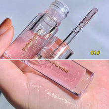 Load image into Gallery viewer, Transparent Crystal Jelly Lipgloss Shiny Clear Mirror Moisturizing Glitter Liquid Lipstick Lip Oil Fruit Taste Lip Tint
