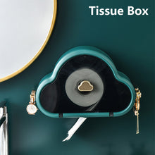 Load image into Gallery viewer, Bathroom Tissue Holder Wall Mount Paper Storage Box Waterproof Cloud Shape Towel Shelf Self Adhesive No Drilling Organizer Box
