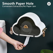 Load image into Gallery viewer, Bathroom Tissue Holder Wall Mount Paper Storage Box Waterproof Cloud Shape Towel Shelf Self Adhesive No Drilling Organizer Box
