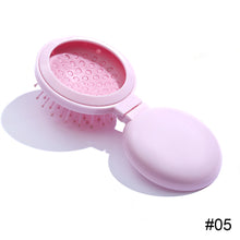 Load image into Gallery viewer, Cute Air Cushion Comb Small Folding Mirror Comb Folding Pocket Comb Massage Comb Hair Comb Hair Styling Tool
