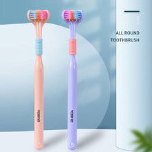 Load image into Gallery viewer, 3D Three-dimensional Toothbrush Long Handle Manual Adult Toothbrush Three-sided Toothbrush Tooth Cleaning Tool

