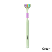 Load image into Gallery viewer, 3D Three-dimensional Toothbrush Long Handle Manual Adult Toothbrush Three-sided Toothbrush Tooth Cleaning Tool
