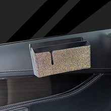 Load image into Gallery viewer, Diamond Car Storage Box Double Storage Bag Organizer Paste PVC Storage Daily Necessities Bling Accessories Woman
