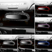 Load image into Gallery viewer, Car Rear View Bling Rhinestone Rear View Mirror Charming Rearview Mirror Cover With Crystal Diamonds Elastic Glitter
