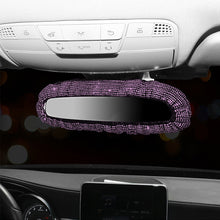 Load image into Gallery viewer, Car Rear View Bling Rhinestone Rear View Mirror Charming Rearview Mirror Cover With Crystal Diamonds Elastic Glitter
