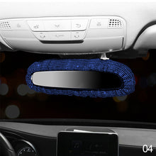 Load image into Gallery viewer, Car Rear View Bling Rhinestone Rear View Mirror Charming Rearview Mirror Cover With Crystal Diamonds Elastic Glitter
