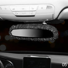 Load image into Gallery viewer, Car Rear View Bling Rhinestone Rear View Mirror Charming Rearview Mirror Cover With Crystal Diamonds Elastic Glitter
