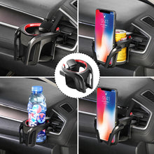 Load image into Gallery viewer, Multifunctional Car Air Outlet Cup Holder Mobile Phone Holder Beverage Holder Coasters Food Tray Coffee Storage Box
