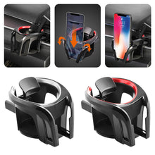 Load image into Gallery viewer, Multifunctional Car Air Outlet Cup Holder Mobile Phone Holder Beverage Holder Coasters Food Tray Coffee Storage Box

