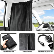 Load image into Gallery viewer, 2Pcs Car Curtain Privacy Curtain Sealed Taxi Cab Partition Protection And Commercial Vehicle Air Conditioning Sunshade
