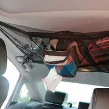 Load image into Gallery viewer, Double-Layer Adjustable Car Roof Hanging Mesh Net Ceiling Cargo Sundries Storage Bag Pocket Organizer
