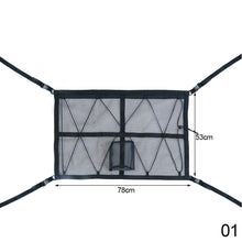 Load image into Gallery viewer, Double-Layer Adjustable Car Roof Hanging Mesh Net Ceiling Cargo Sundries Storage Bag Pocket Organizer
