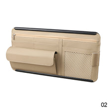 Load image into Gallery viewer, Car Sun Visor Clip Organizer Sunshade Storage Leather Stowing Box Pen Card Ticket Sunglasses Clip Bag Accessories
