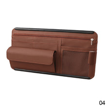 Load image into Gallery viewer, Car Sun Visor Clip Organizer Sunshade Storage Leather Stowing Box Pen Card Ticket Sunglasses Clip Bag Accessories
