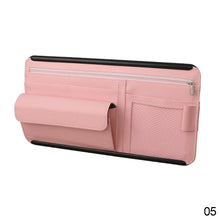 Load image into Gallery viewer, Car Sun Visor Clip Organizer Sunshade Storage Leather Stowing Box Pen Card Ticket Sunglasses Clip Bag Accessories
