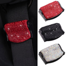 Load image into Gallery viewer, Universal Car Seat Belts Clips Rhinestone Diamond Clip Bling Safety Adjustable Auto Stopper Buckle Interior Accessories

