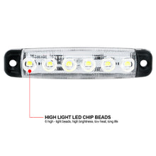 Load image into Gallery viewer, 1Pcs Truck Trailer Side Marker Indicators Clearance 6LED 24V Car Brake Rear highlight Tail Light Warning Signal Lamp
