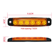 Load image into Gallery viewer, 1Pcs Truck Trailer Side Marker Indicators Clearance 6LED 24V Car Brake Rear highlight Tail Light Warning Signal Lamp

