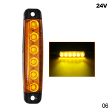 Load image into Gallery viewer, 1Pcs Truck Trailer Side Marker Indicators Clearance 6LED 24V Car Brake Rear highlight Tail Light Warning Signal Lamp
