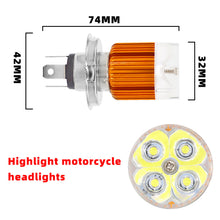 Load image into Gallery viewer, 1Pcs H4 /H6 Motorcycle Strobe Signal Light LED Motorcycle Headlight BA20D Motorcycle Bulbs Accessories
