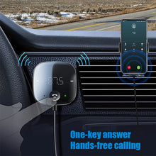 Load image into Gallery viewer, Powstation Bluetooth 5.0 Car Audio Transmitter Wireless Bluetooth FM Transmitter AUX Audio Receiver MP3 Player Car Kit Handsfree
