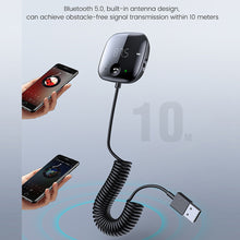 Load image into Gallery viewer, Powstation Bluetooth 5.0 Car Audio Transmitter Wireless Bluetooth FM Transmitter AUX Audio Receiver MP3 Player Car Kit Handsfree
