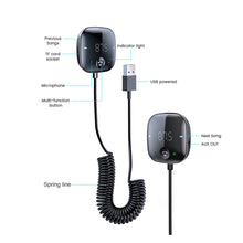 Load image into Gallery viewer, Powstation Bluetooth 5.0 Car Audio Transmitter Wireless Bluetooth FM Transmitter AUX Audio Receiver MP3 Player Car Kit Handsfree
