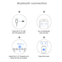 Load image into Gallery viewer, Bluetooth 5.0 Car Audio Transmitter Wireless Bluetooth FM Transmitter AUX Audio Receiver MP3 Player Car Kit Handsfree
