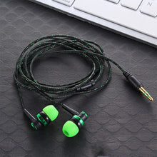 Load image into Gallery viewer, Wired Earphone Stereo In-Ear 3.5mm Nylon Weave Cable Earphone Headset With Mic For Laptop Smartphone Gifts
