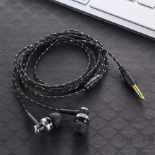 Load image into Gallery viewer, Wired Earphone Stereo In-Ear 3.5mm Nylon Weave Cable Earphone Headset With Mic For Laptop Smartphone Gifts
