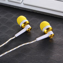 Load image into Gallery viewer, Wired Earphone Stereo In-Ear 3.5mm Nylon Weave Cable Earphone Headset With Mic For Laptop Smartphone Gifts
