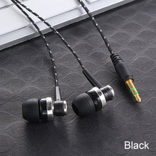 Load image into Gallery viewer, Wired Earphone Stereo In-Ear 3.5mm Nylon Weave Cable Earphone Headset With Mic For Laptop Smartphone Gifts
