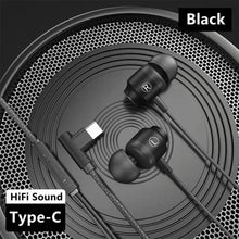 Load image into Gallery viewer, L Jack Magnetic Gamer Wired Earphones Gaming Green Metal HiFi Bass Stereo 3.5mm Type C Earbuds For Phone Computer Mic Headphones
