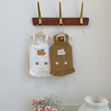 Load image into Gallery viewer, Sweet Suspenders Bear Corduroy Dress Ins Puppy Vest Cats and Dogs Spring Skirts Flying Sleeves Cute Princess Skirt Pets Clothes for Small Girl Boy Dogs
