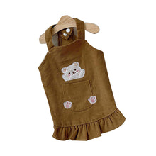 Load image into Gallery viewer, Sweet Suspenders Bear Corduroy Dress Ins Puppy Vest Cats and Dogs Spring Skirts Flying Sleeves Cute Princess Skirt Pets Clothes for Small Girl Boy Dogs
