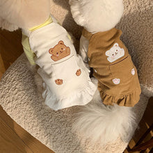 Load image into Gallery viewer, Sweet Suspenders Bear Corduroy Dress Ins Puppy Vest Cats and Dogs Spring Skirts Flying Sleeves Cute Princess Skirt Pets Clothes for Small Girl Boy Dogs
