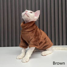 Load image into Gallery viewer, Winter Hairless Cat Sweater Cat Clothes Fall Winter Kitten Small Dog Clothes for Cornish Devon Cat Costume Hairless Pet Clothes
