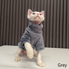 Load image into Gallery viewer, Winter Hairless Cat Sweater Cat Clothes Fall Winter Kitten Small Dog Clothes for Cornish Devon Cat Costume Hairless Pet Clothes
