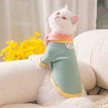 Load image into Gallery viewer, Autumn and Winter Pet Warm Hoodie Puppy Dog Cat Macaroons Shirt Jacket with Scarf Two-legged Cartoon Pet Clothes Teddy Bichon Dog Clothes
