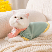 Load image into Gallery viewer, Autumn and Winter Pet Warm Hoodie Puppy Dog Cat Macaroons Shirt Jacket with Scarf Two-legged Cartoon Pet Clothes Teddy Bichon Dog Clothes

