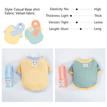 Load image into Gallery viewer, Autumn and Winter Pet Warm Hoodie Puppy Dog Cat Macaroons Shirt Jacket with Scarf Two-legged Cartoon Pet Clothes Teddy Bichon Dog Clothes

