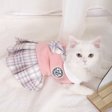 Load image into Gallery viewer, JK Dress Pet Clothing Dogs uniform Print Plaid Dog Clothes Small Costume Warm French Corgi Cute Autumn Winter Girl Collar Perro
