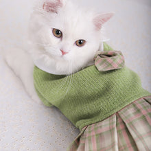Load image into Gallery viewer, JK Dress Pet Clothing Dogs uniform Print Plaid Dog Clothes Small Costume Warm French Corgi Cute Autumn Winter Girl Collar Perro
