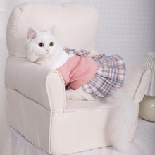 Load image into Gallery viewer, JK Dress Pet Clothing Dogs uniform Print Plaid Dog Clothes Small Costume Warm French Corgi Cute Autumn Winter Girl Collar Perro
