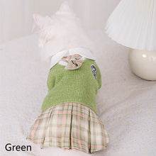 Load image into Gallery viewer, JK Dress Pet Clothing Dogs uniform Print Plaid Dog Clothes Small Costume Warm French Corgi Cute Autumn Winter Girl Collar Perro
